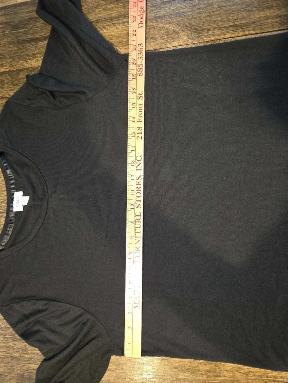J. Crew Black Long Sleeve Scoop Neck Tee‎